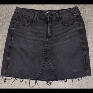 Old Navy black denim mini skirt. Size 12.